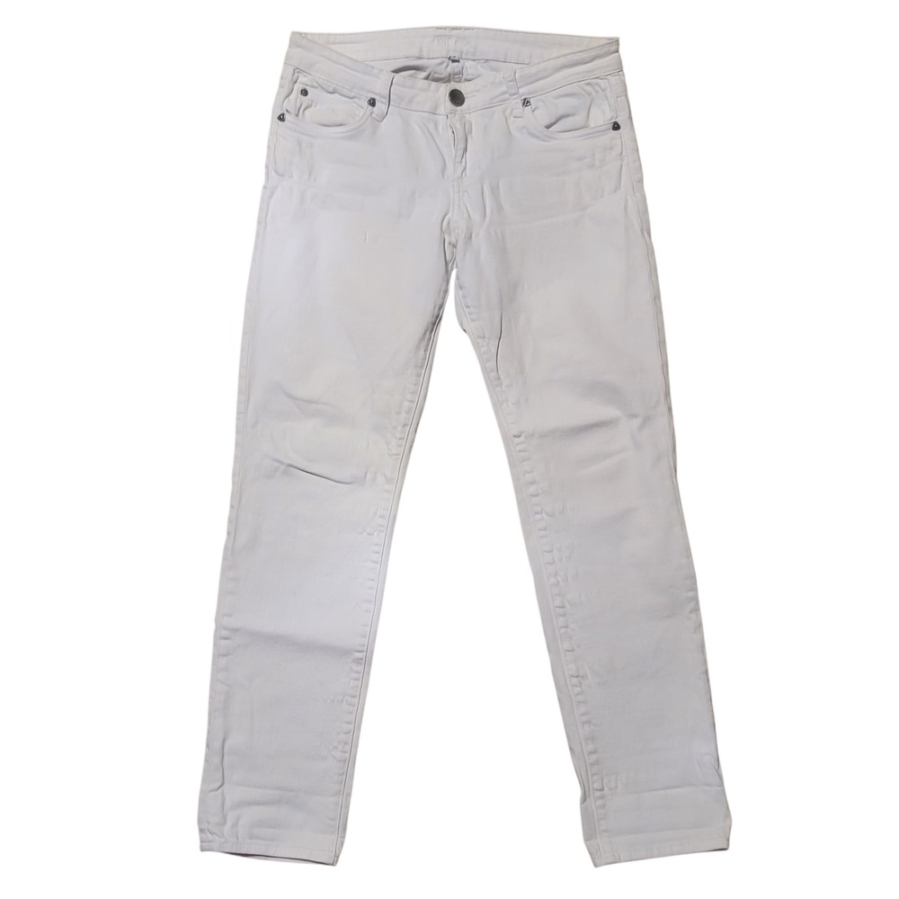 Kut from‎ the Kloth Womens White Straight Leg Denim Jeans Size 4 Stretch Cotton
